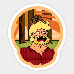 Cartoon Lumberjack Sticker